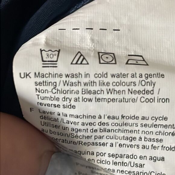 H by Halston Navy V-neck Short Sleeve Blouse - Picture 5 of 7